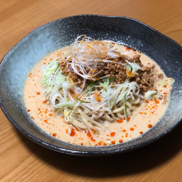 夏にピッタリ!冷やしてピリ辛!汁無し豆乳坦々麺!